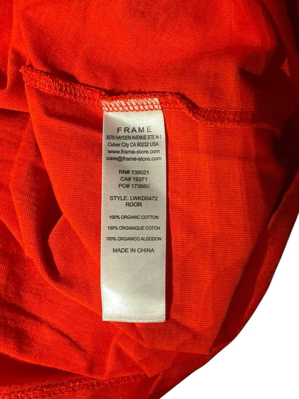 FRAME
Draped Knit Mini Dress in Red/Orange Sz L - Picture 8 of 9